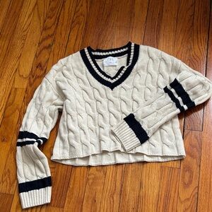 Zara V-Neck Crop Sweater